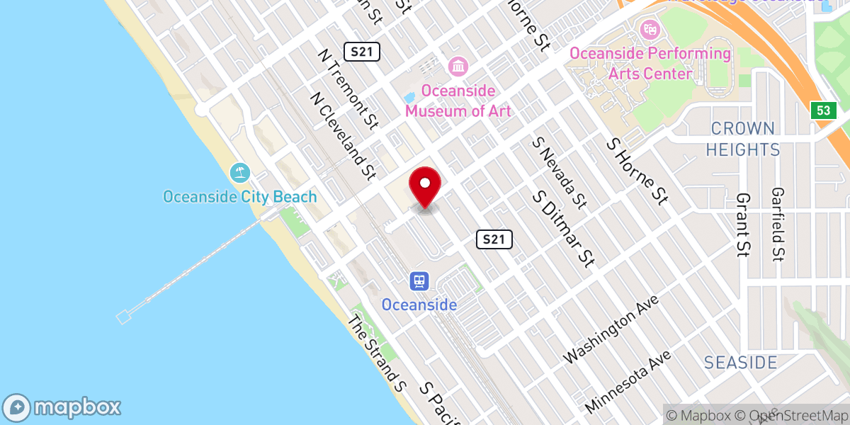 Map showing location of Grace Christian Center