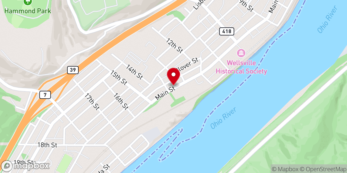 Map showing location of New Life Worship Center