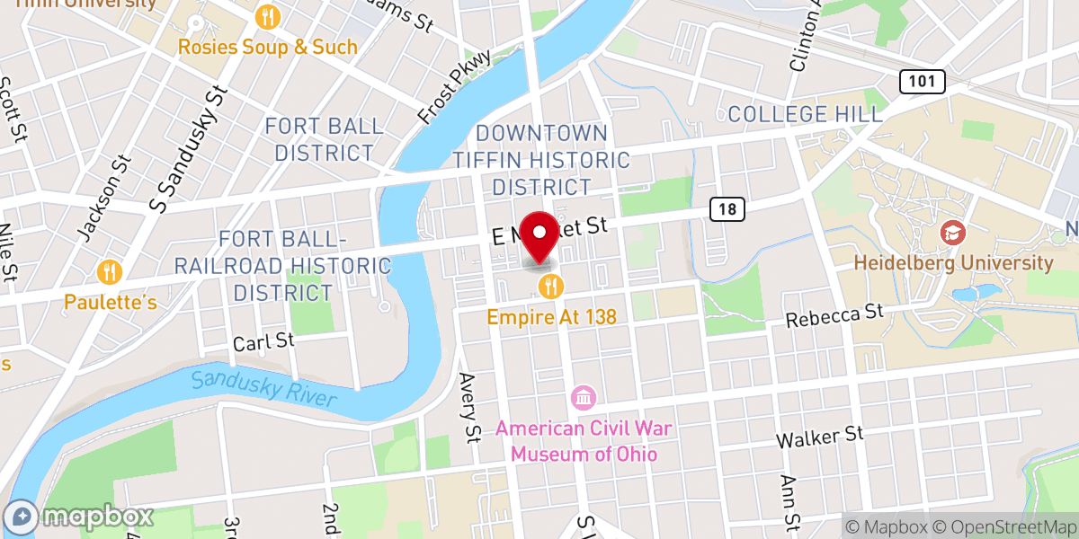 Map showing location of Overflow Ministries