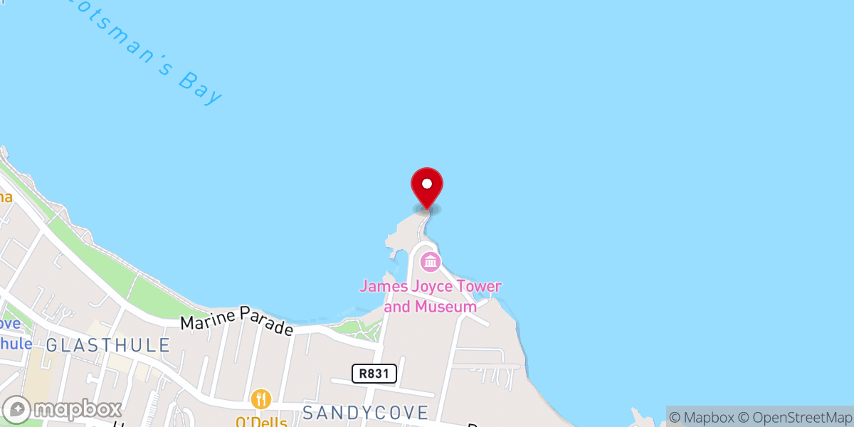 Map showing location of Forty Foot