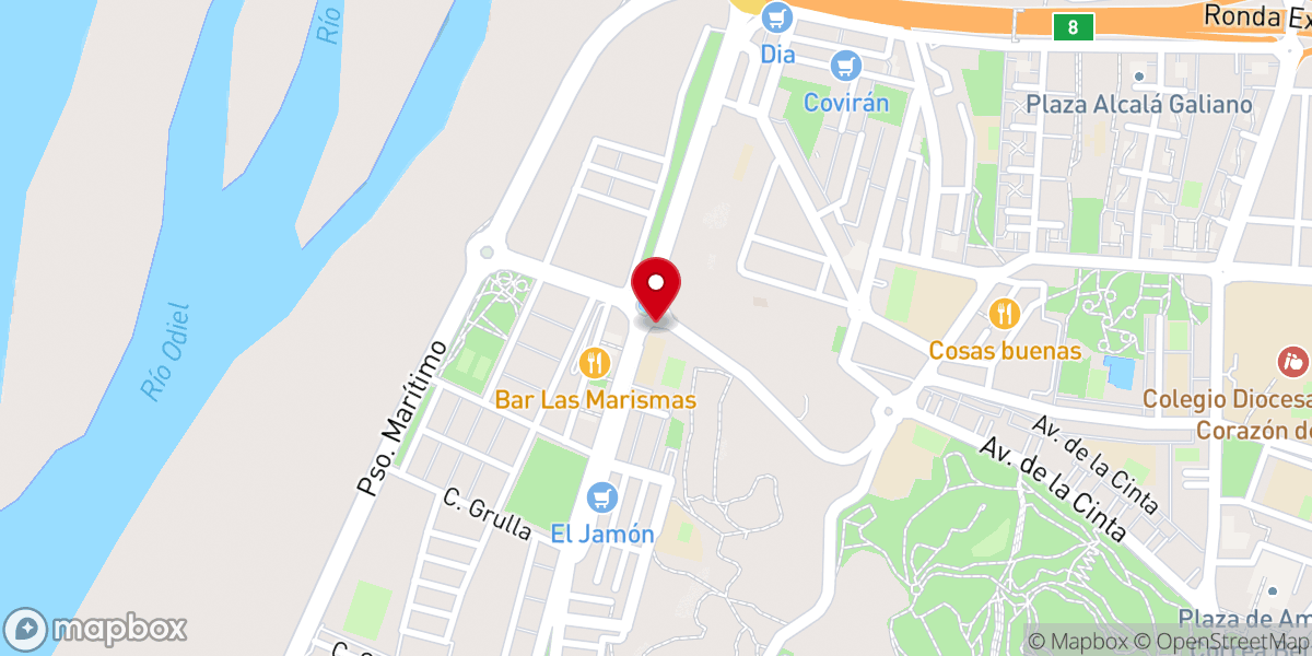 Map showing location of Humilladero de la Cinta
