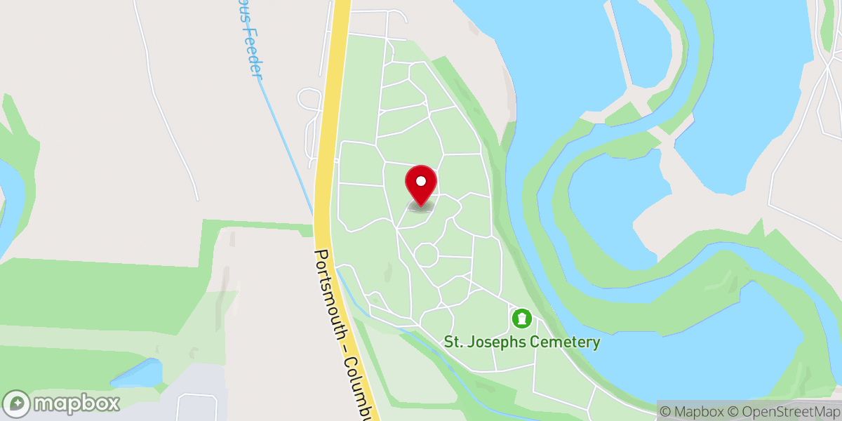 Map showing location of St Joseph Chapel
