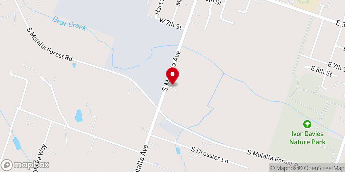 Map showing location of New Beginnings Foursquare Church