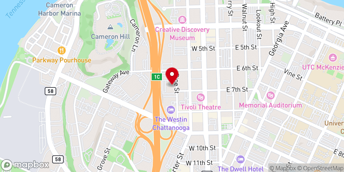 Map showing location of St. Paul's Episcopal Church
