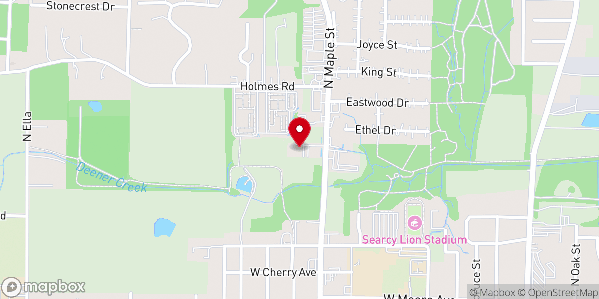 Map showing location of Liberty Baptist Church