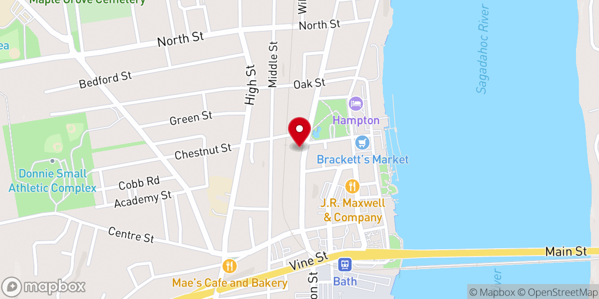 Map showing location of Beth Israel Congregation