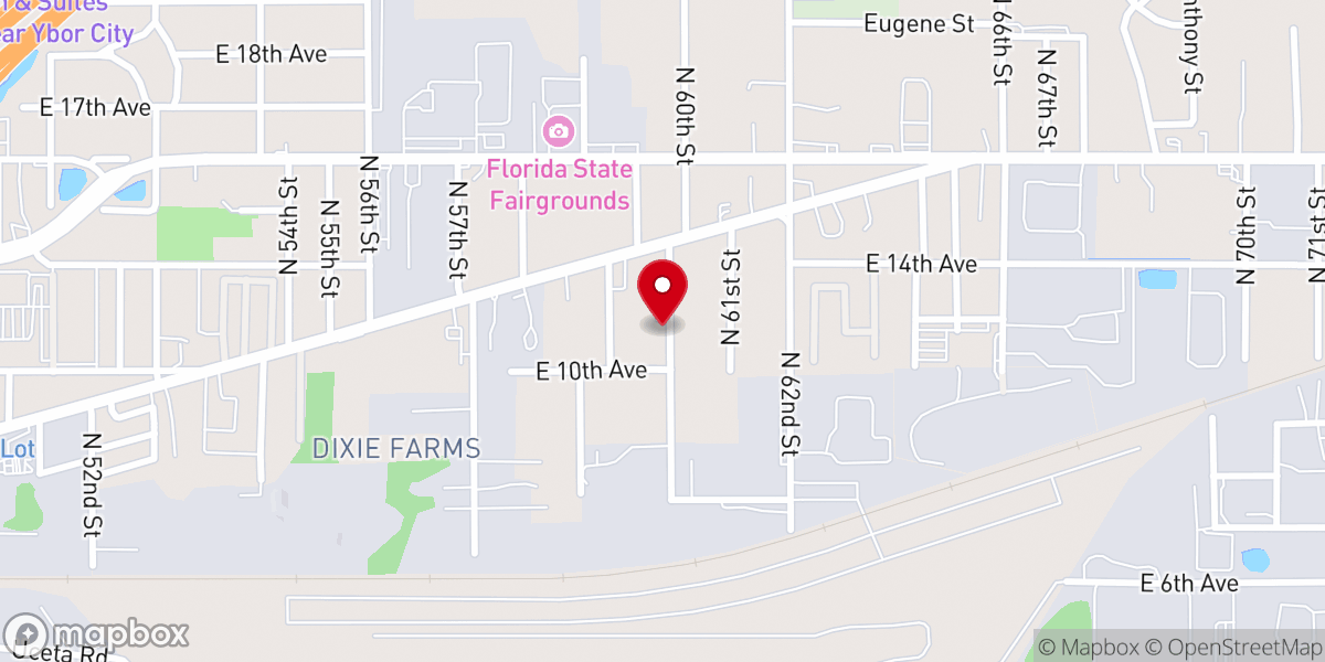 Map showing location of Comor Baptist Church