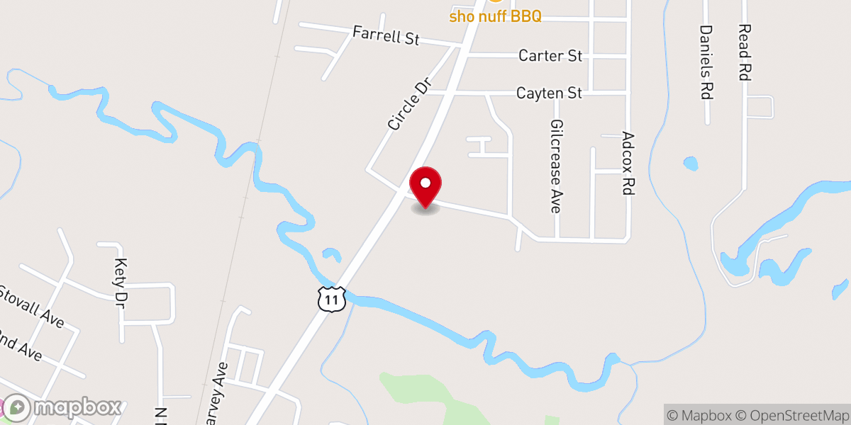 Map showing location of Knights of Columbus Hall