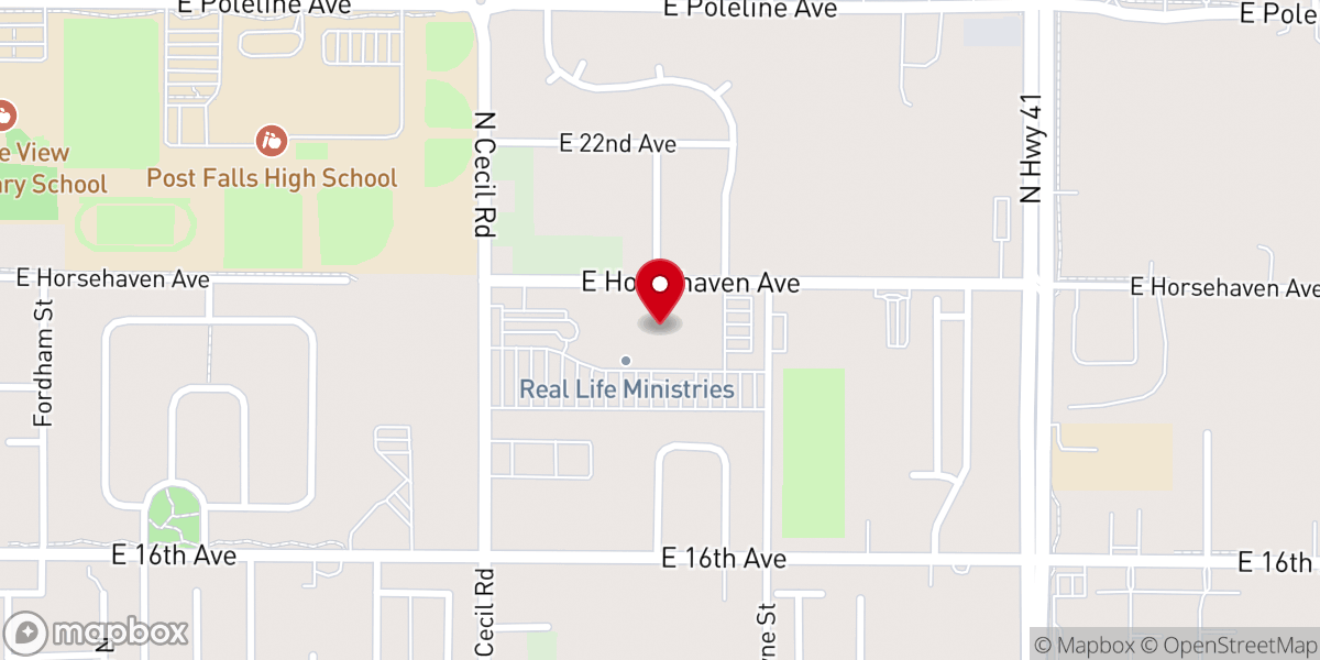 Map showing location of Real Life Ministries