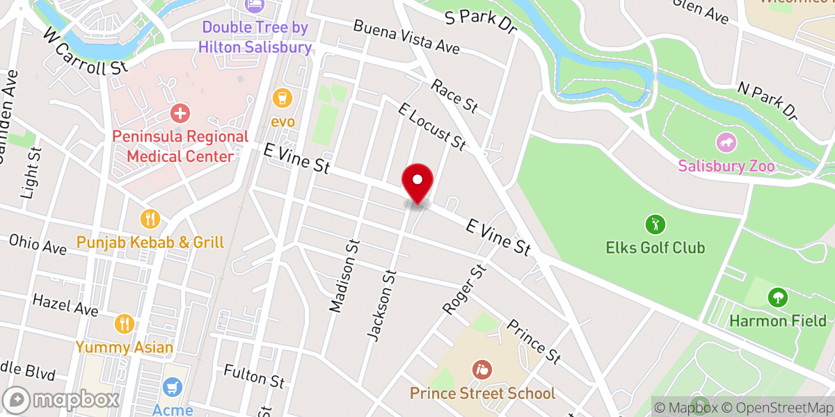Map showing location of Saint Andrews United Methodist Church