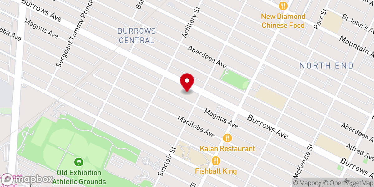 Map showing location of St. John Cantius Church