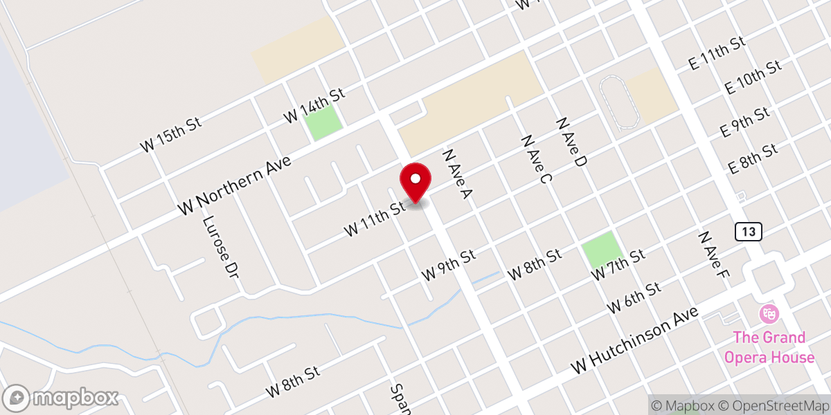 Map showing location of Mount Calvary Baptist Church