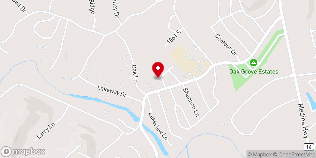 Map showing location of Ranchero Drive Baptist Church