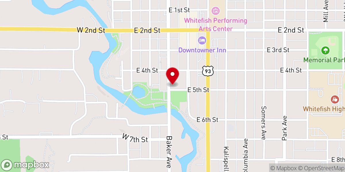 Map showing location of Calvary Chapel Whitefish