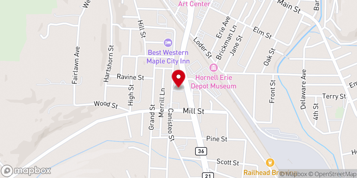 Map showing location of New Hope Community Center