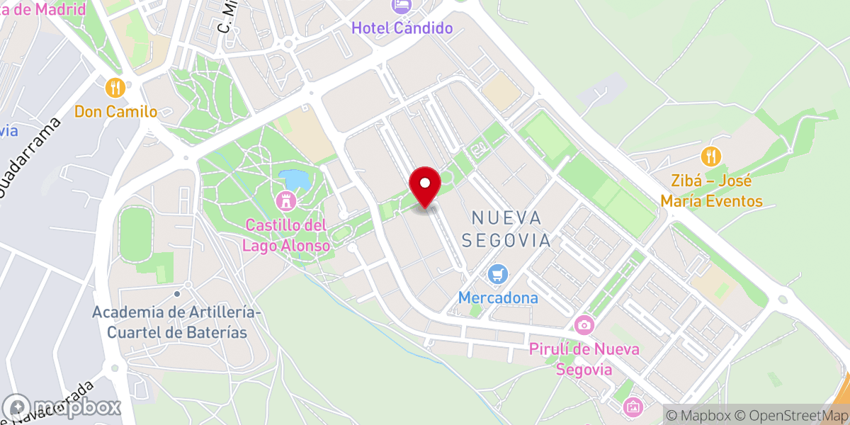 Map showing location of Iglesia Carismática La Casa del Señor, Segovia