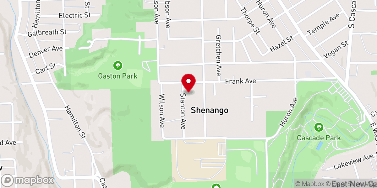 Map showing location of Bethel United Brethren Church
