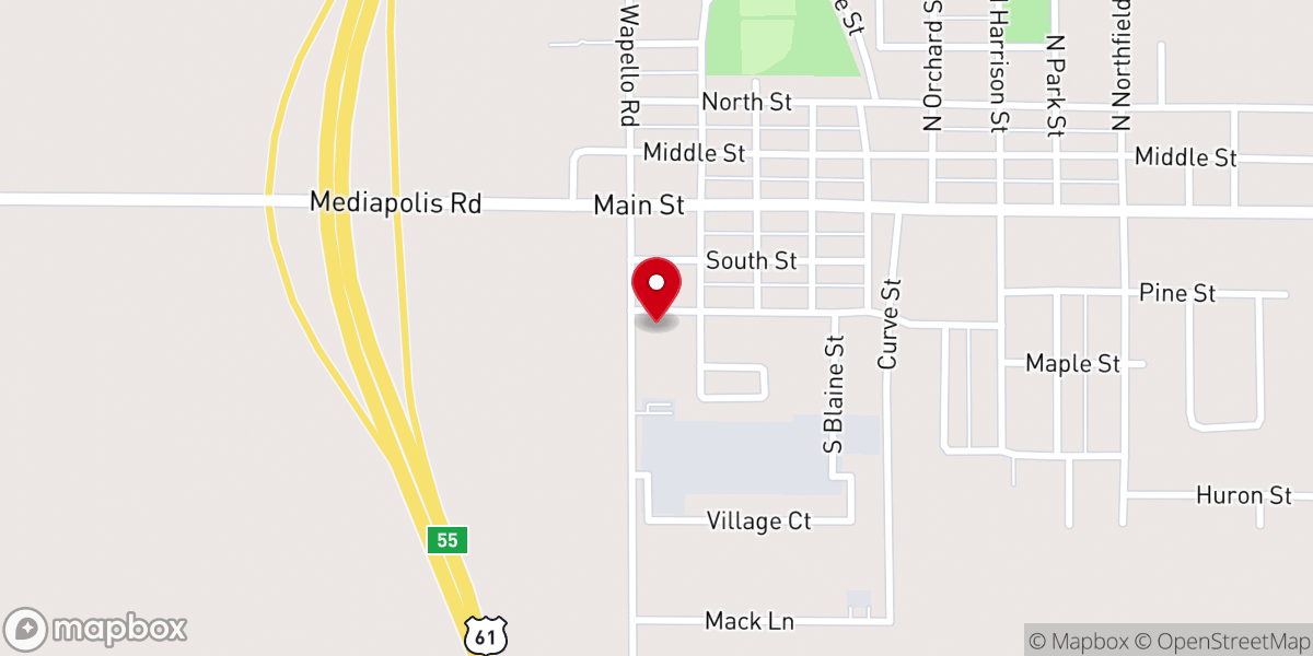 Map showing location of Cornerstone Community Bible Church