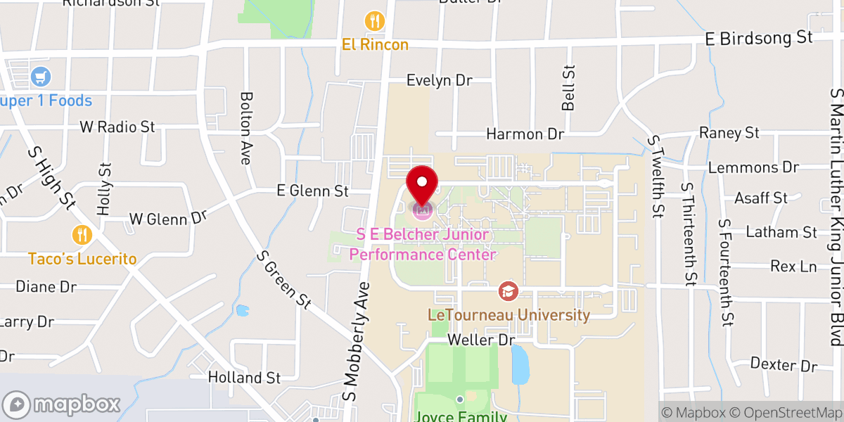 Map showing location of Belcher Center