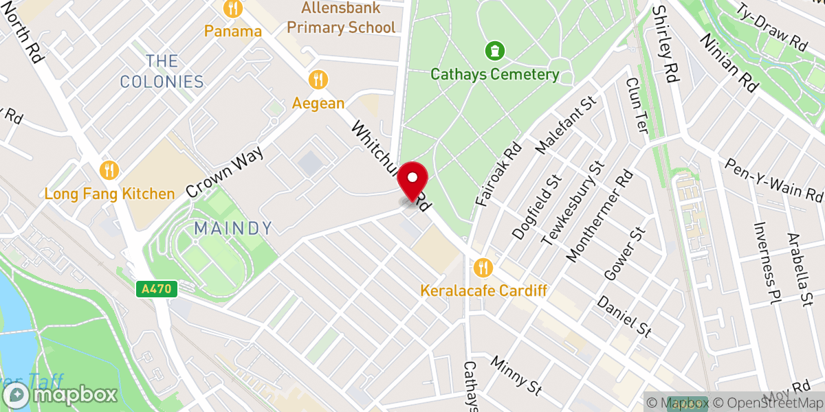 Map showing location of Parish Church of St. Michael & All Angels
