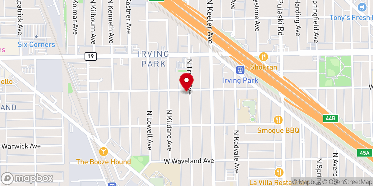Map showing location of Mount Olive Church