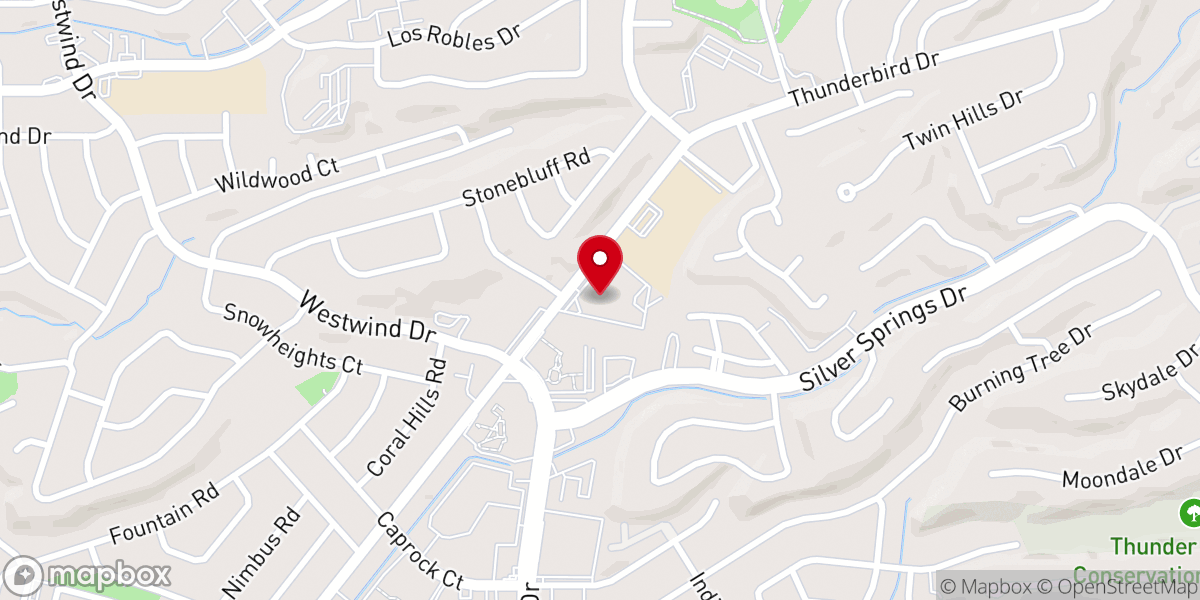 Map showing location of Western Hills Methodist Church