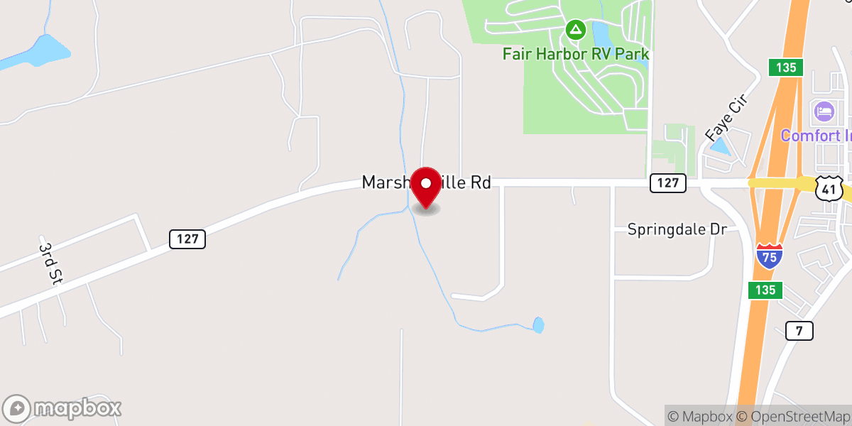 Map showing location of Free Point Church of God