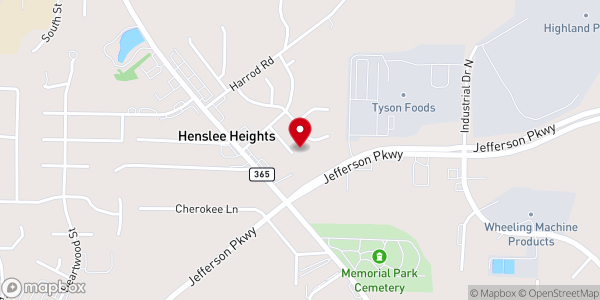 Map showing location of Hosanna Christian Church