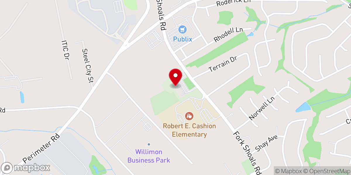 Map showing location of Take Heart Church