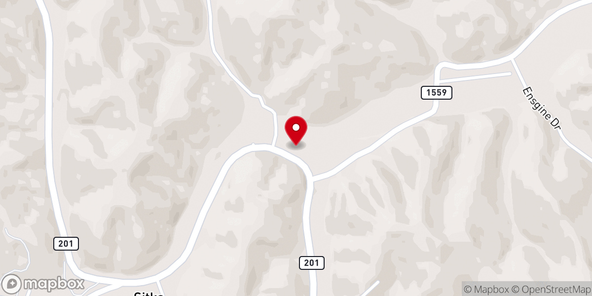 Map showing location of Enterprise Church