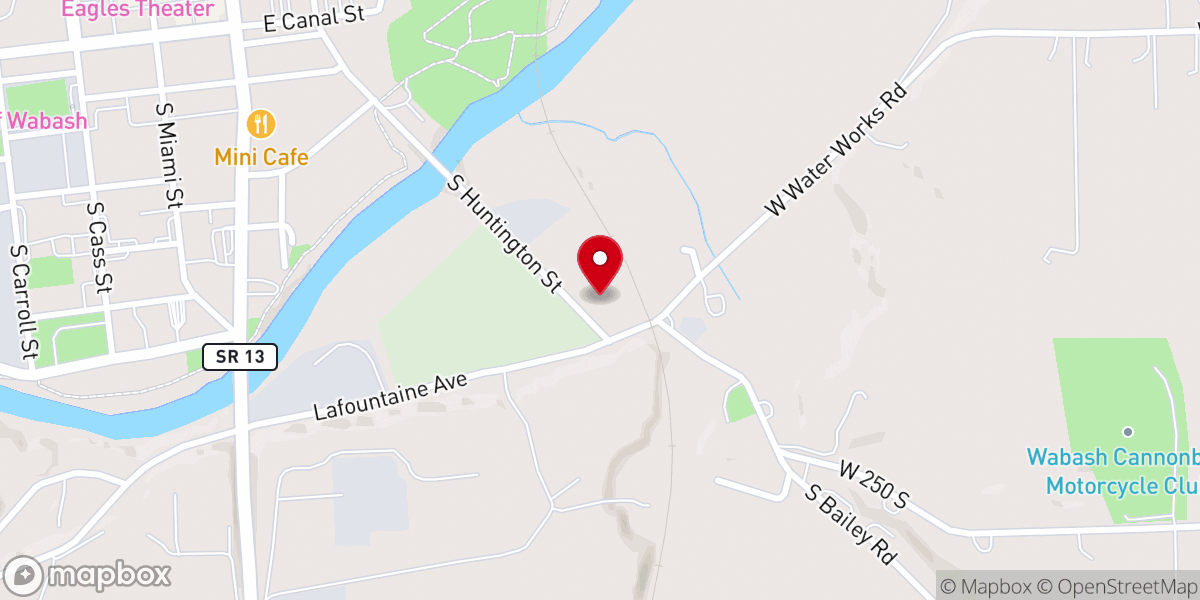 Map showing location of First Church of God-Anderson