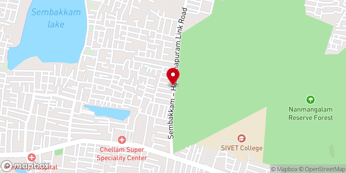 Map showing location of The Pentecostal Mission Church - Sembakkam