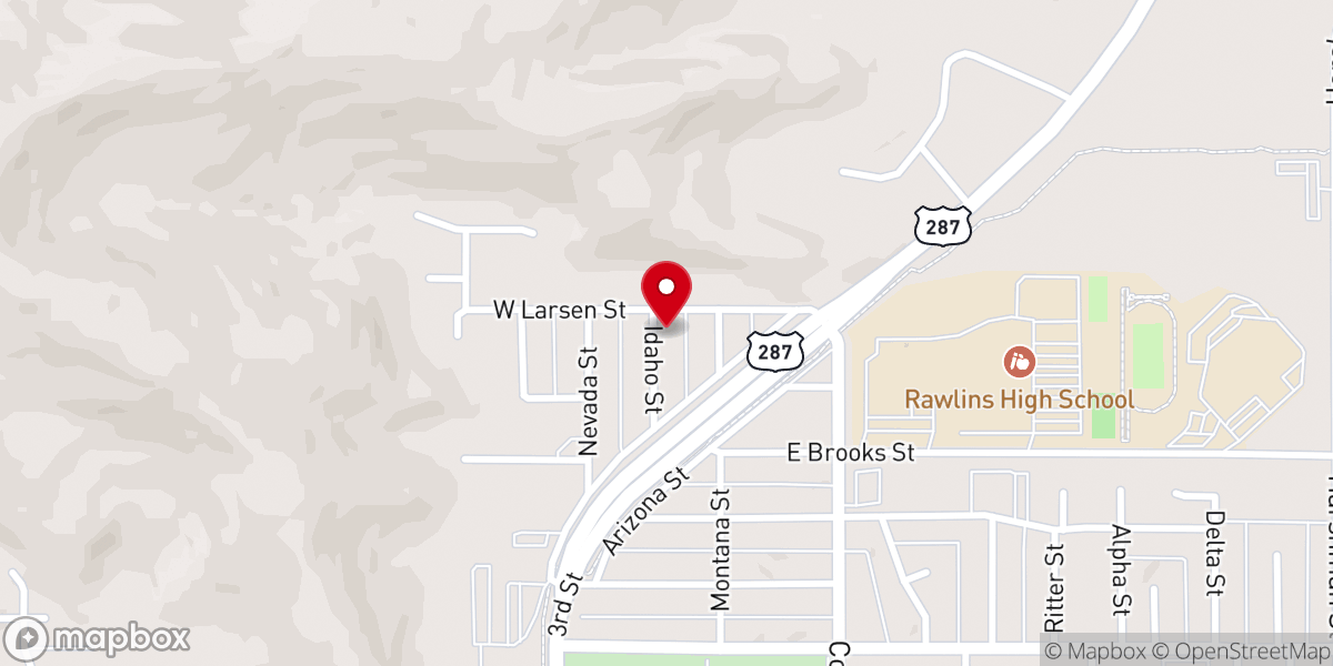 Map showing location of Rawlins Seventh-day Adventist Church