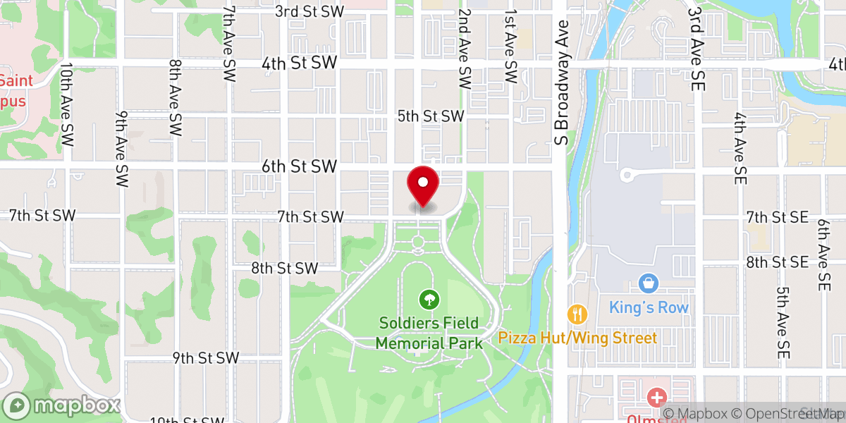 Map showing location of Zumbro Lutheran Church ELCA