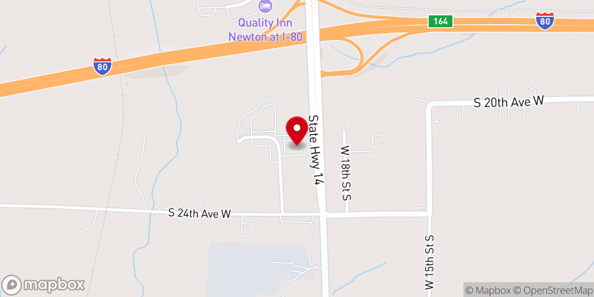 Map showing location of Gregg Young Chrysler Dodge Jeep RAM of Newton