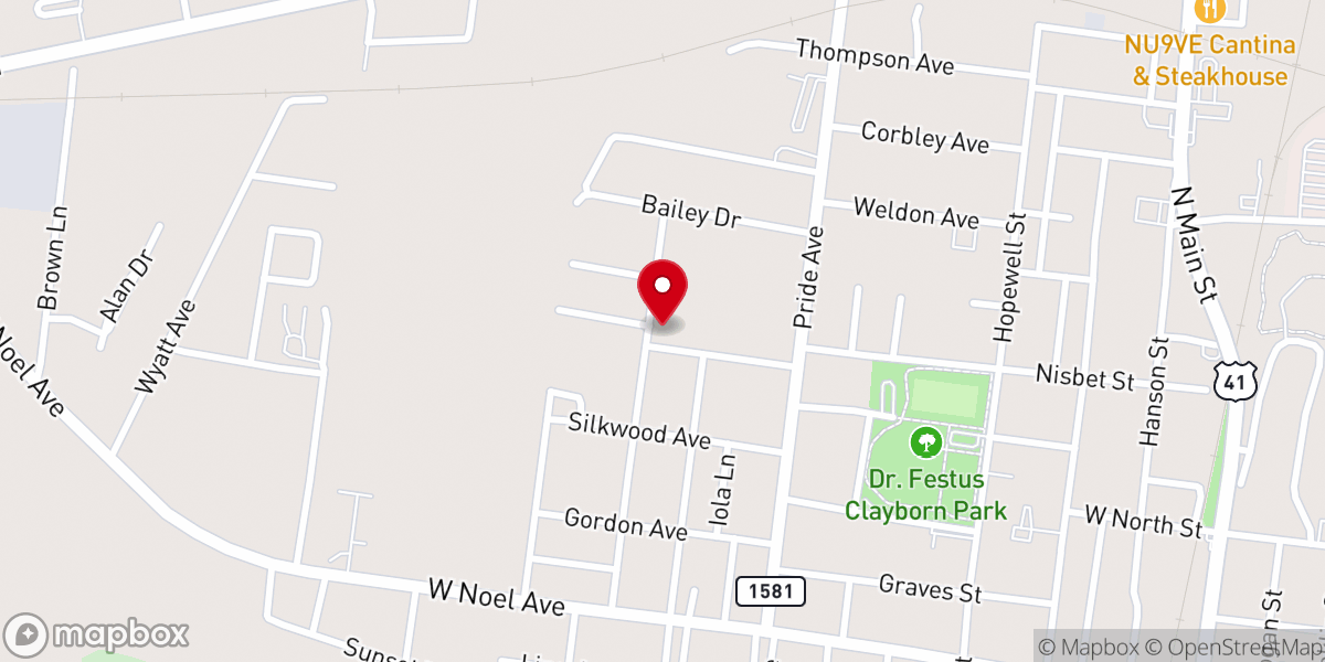 Map showing location of Second Baptist Church