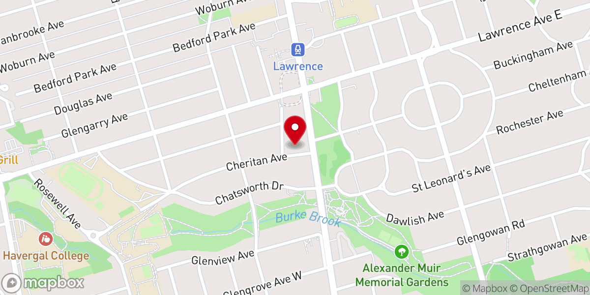 Map showing location of Blessed Sacrament Parish, Church of the Blessed Sacrament