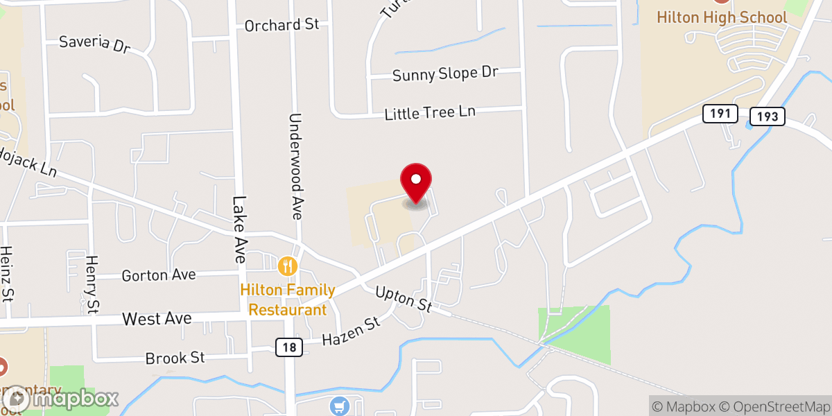Map showing location of Saint Paul's Evangelical Lutheran Church
