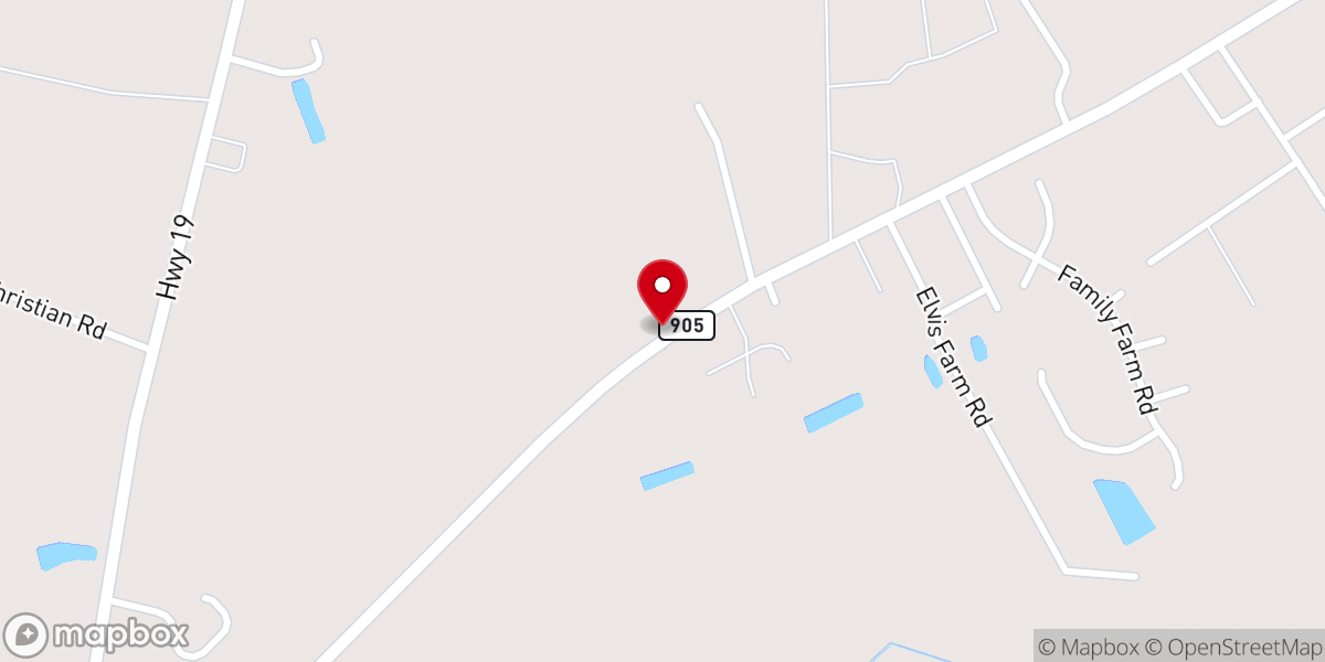 Map showing location of Durant Church