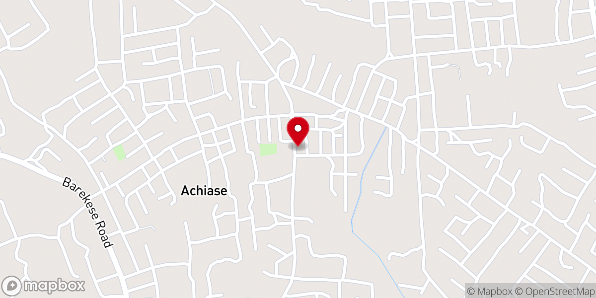 Map showing location of Achiase Methodist Church Premises