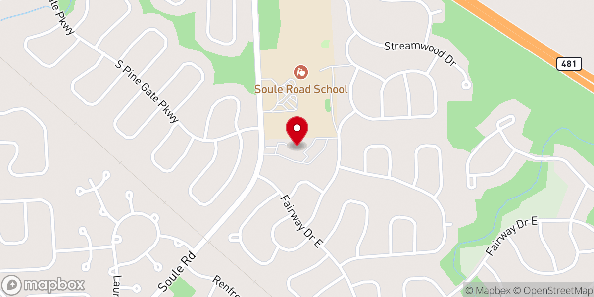 Map showing location of Pope John Xxiii Roman Catholic