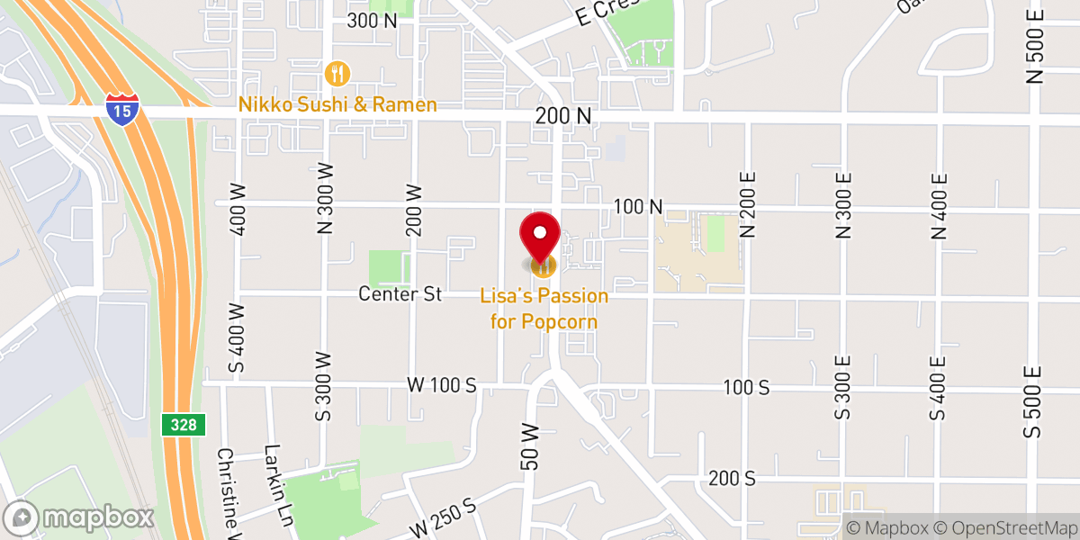 Map showing location of Kaysville Theatre