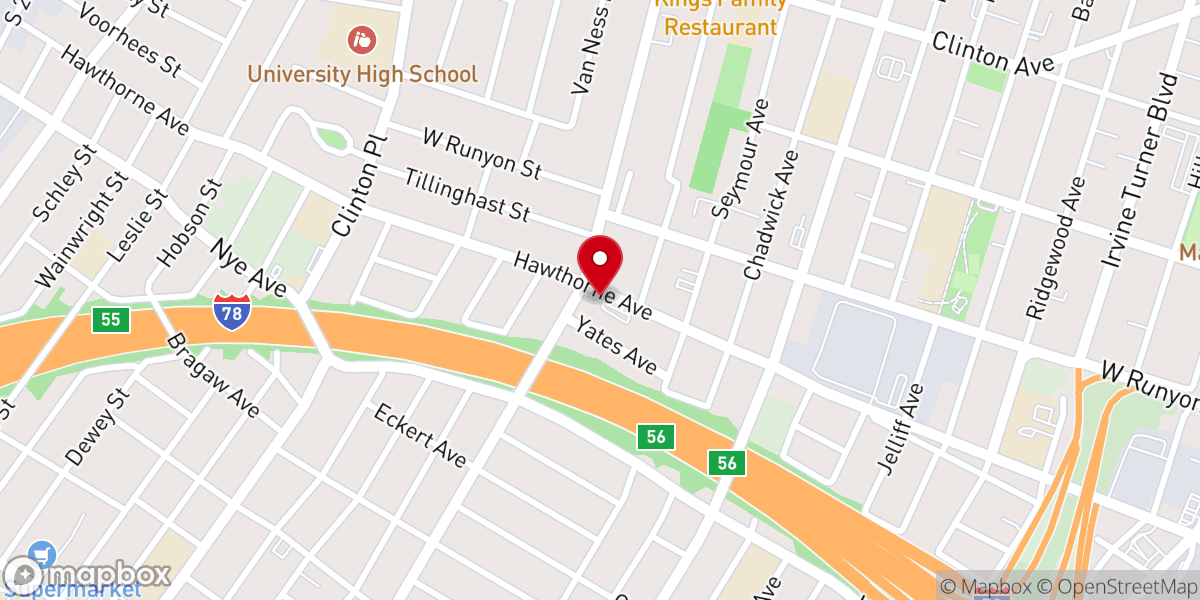 Map showing location of Zion Hill Baptist Church