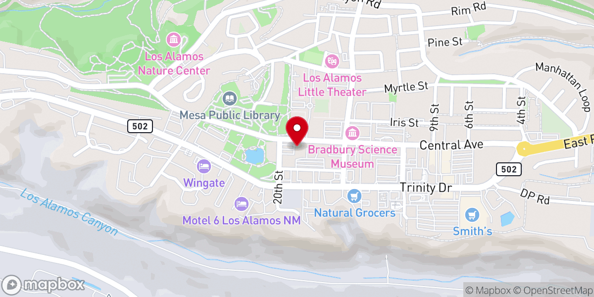 Map showing location of Ruby K's Bagel Cafe