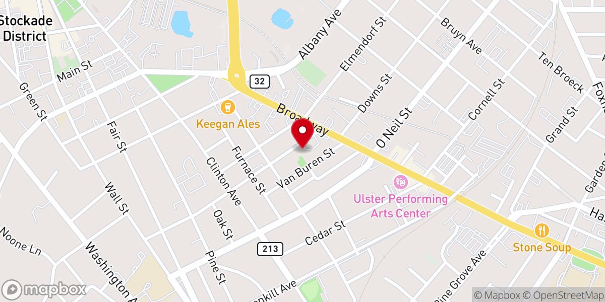 Map showing location of AME Zion Church of Kingston