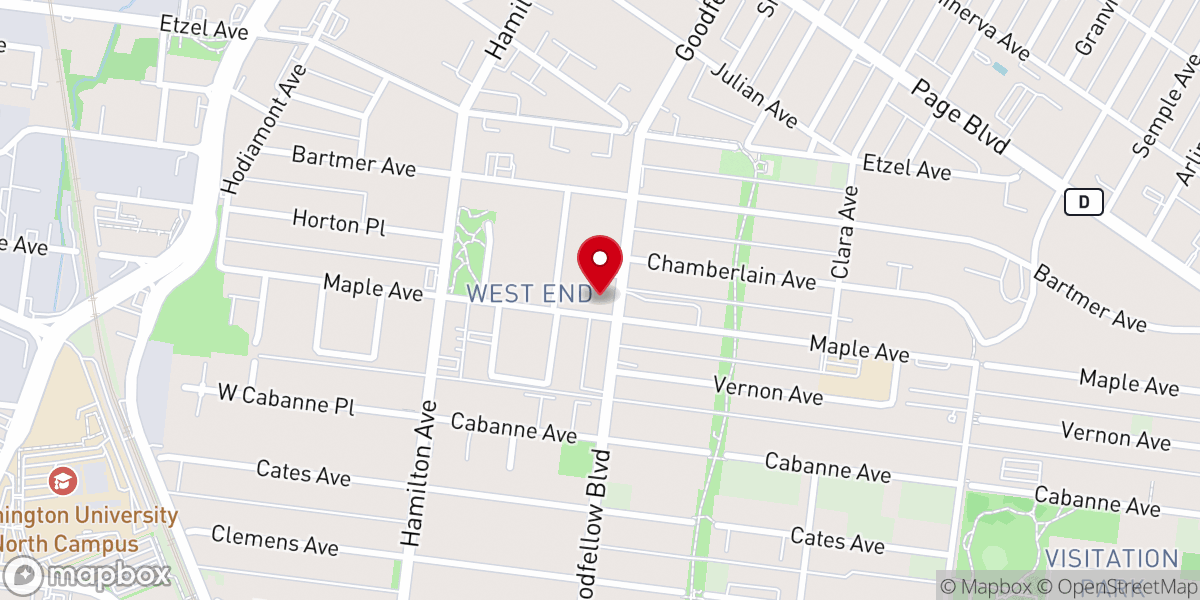 Map showing location of Saint Rose of Lima Catholic Church