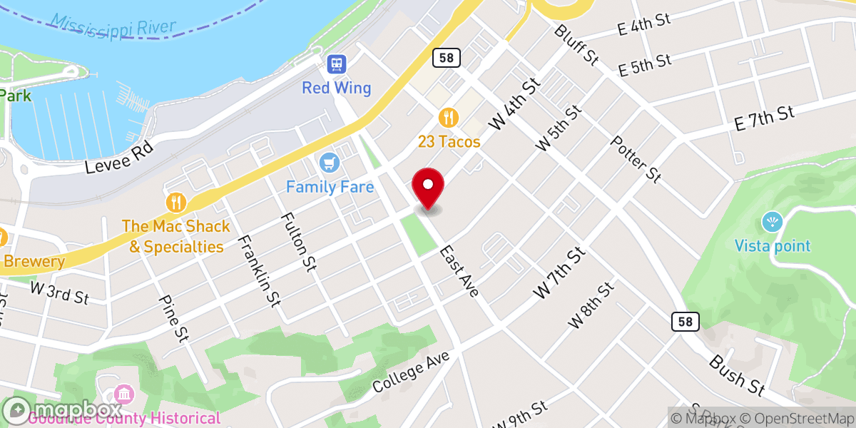 Map showing location of First United Methodist Church