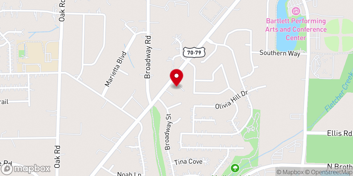Map showing location of Church of Christ at Ellendale