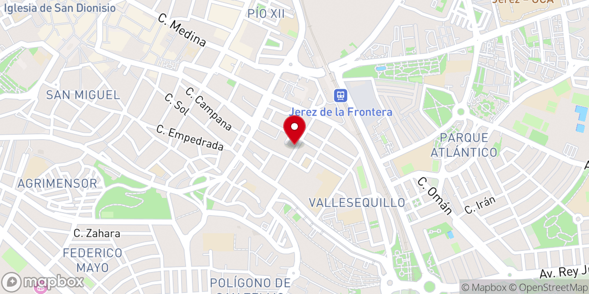Map showing location of Centro Cristiano