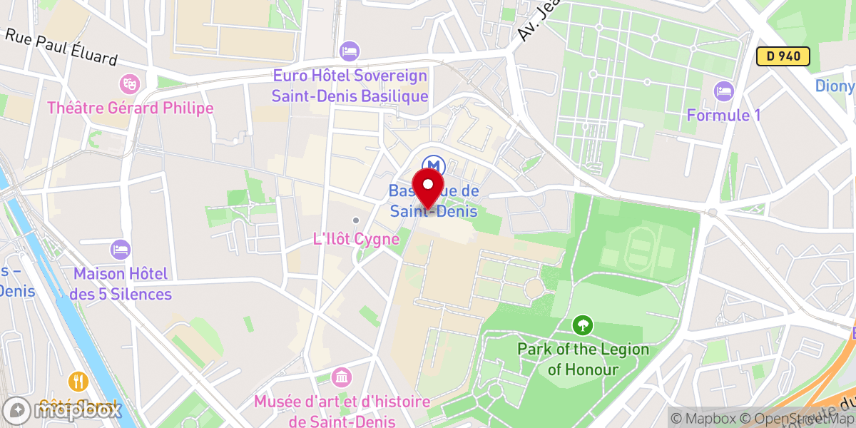 Map showing location of Basilique Cathédrale Saint-Denis